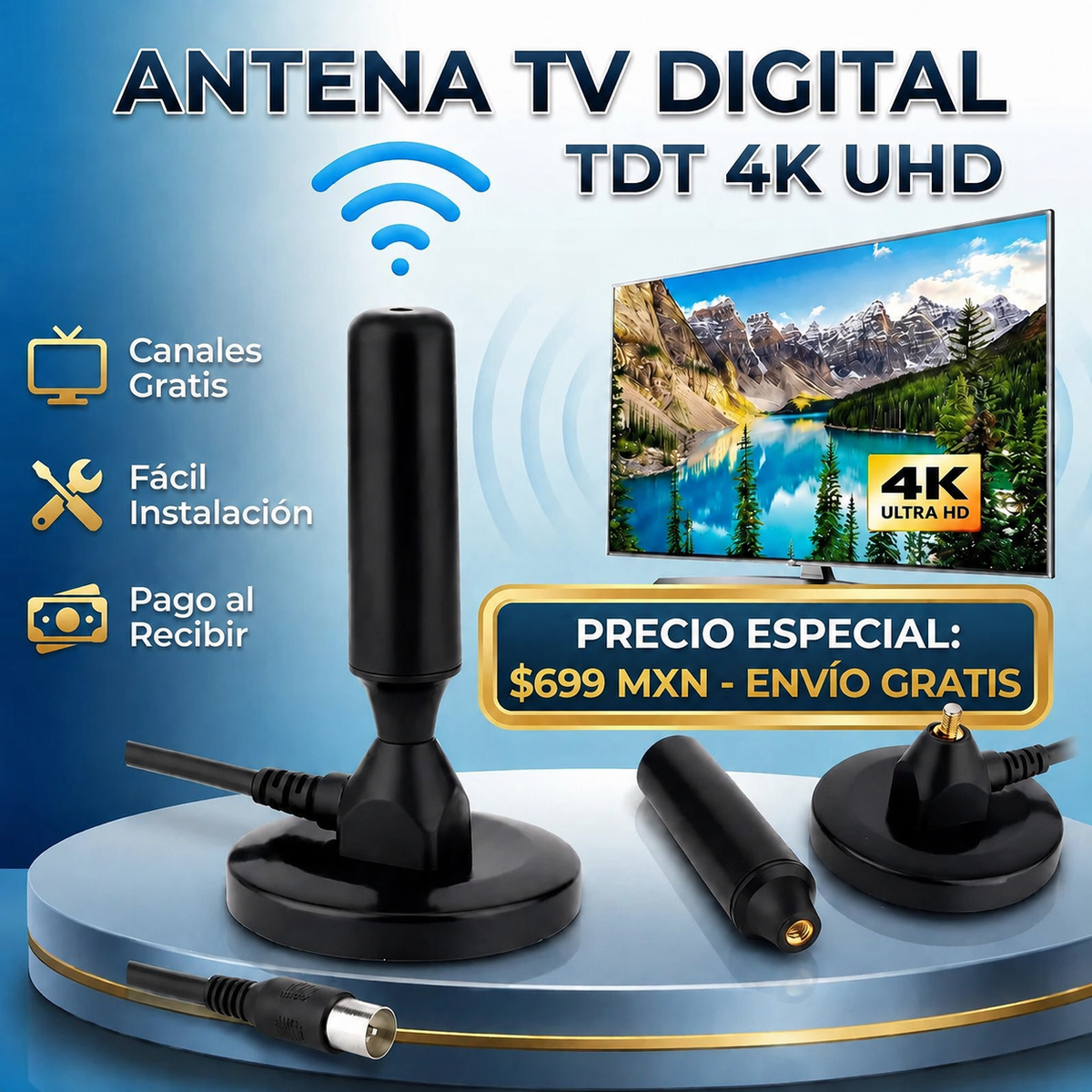 ANTENA INALÁMBRICA HD PARA TV