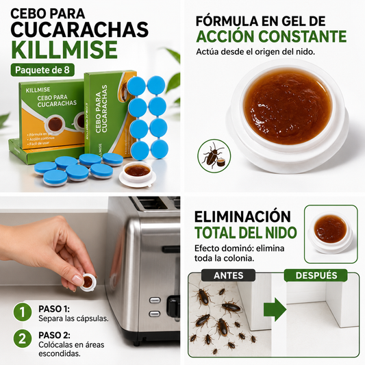 Elimina las Cucarachas Desde el Nido y Protege tu Hogar hasta 90 Días