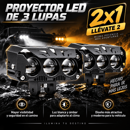 2x1 Faros LED Auxiliares | Maneja Más Seguro de Noche