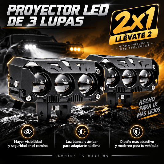 2x1 Faros LED Auxiliares | Maneja Más Seguro de Noche