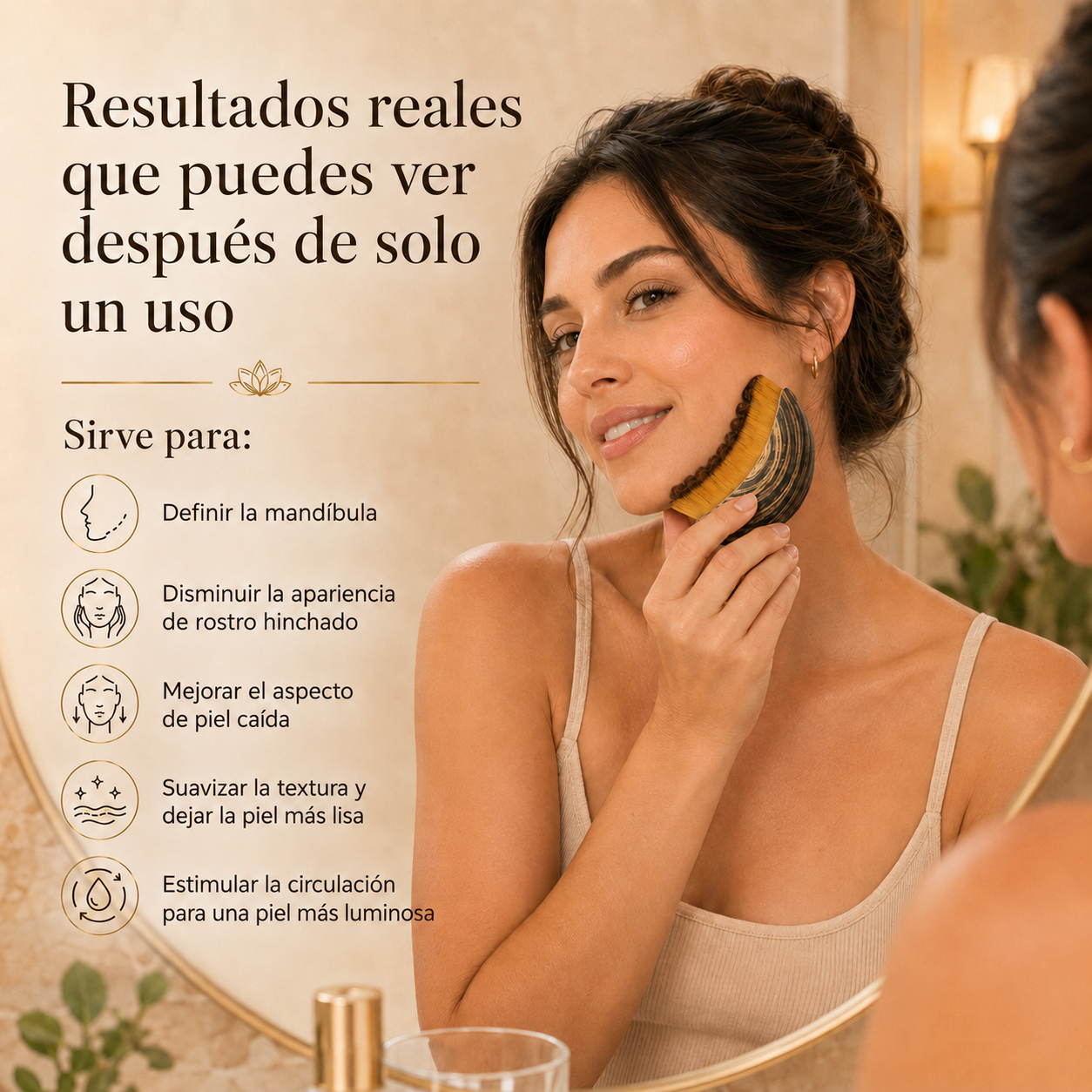 Rostro más definido, firme y deshinchado en 5 minutos